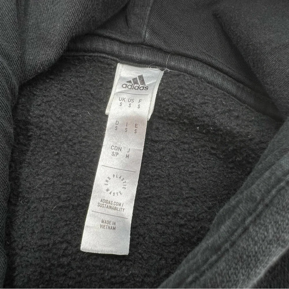 Adidas Essentials Camo Print‎ French Terry Hoodie Men’s S Black Loose Fit - Picture 4 of 8